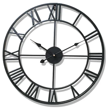 Šiaurės Europa Trumpai Kūrybos Sieninis laikrodis Romėniškais skaitmenimis retro Geležies Laikrodžiai, Antikvariniai Klok Karšto pardavimo Namų Apdailos Sieniniai laikrodžiai