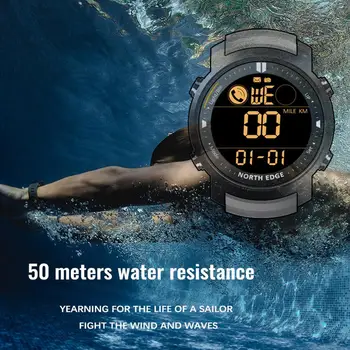 ŠIAURĖS KRAŠTO LAKER Smart Watch Vyrų Fitneso Sporto Vandeniui 50M Pedometer Širdies ritmo Miego Stebėti Smartwatch 