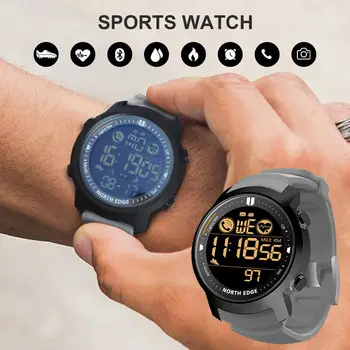 ŠIAURĖS KRAŠTO LAKER Smart Watch Vyrų Fitneso Sporto Vandeniui 50M Pedometer Širdies ritmo Miego Stebėti Smartwatch 