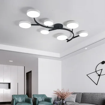 Šiaurės LED lubų šviestuvas kūrybinė asmenybė kaustytomis geležies kambarį valgomasis lempa namų paprasta modernus miegamojo lempa