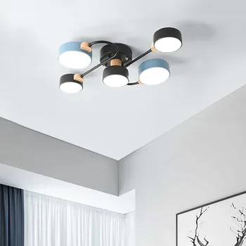 Šiaurės minimalistinio kambarį LED lubų šviestuvas miegamasis apvalios lempos koridoriuje viešbutis studijų kūrybos lempos
