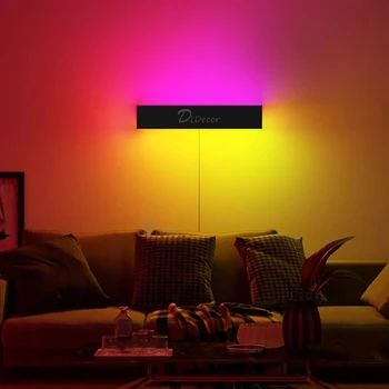 Šiaurės RGB LED Siena lempos, Miegamojo Apdaila, Spalvinga Namų Gyvenimo Kambario Sienos šviesiai Valgomasis Patalpų Apšvietimas Pritemdomi