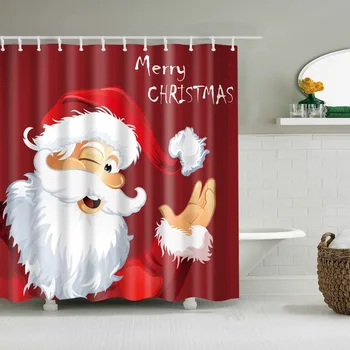 Šiaurės Stiliaus Linksmų Kalėdų, Kalėdų Senelis, Senis Besmegenis Medžių Dušo Užuolaidos Vonios Užuolaidų Frabic Vandeniui Poliesterio Vonios Uždanga