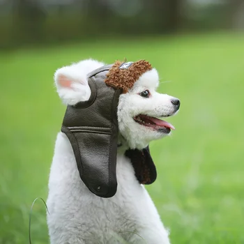 Šiltas Šuo Apsaugos Kepurės Cosplay Pet Aviatorius Bžūp Kostiumas Vėjo Rudens, Žiemos Juokingas Šuo Skrybėlę