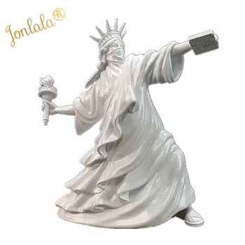 Šiuolaikinio Meno Laisvės Statula Mesti Žibintuvėlis, Riaušės Laisvės Dailės Londono Meno Mugė Dervos Skulptūra Namų Dekoro-Geriausia Dovana
