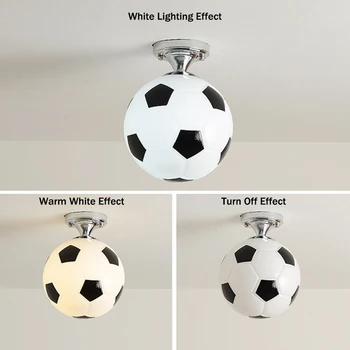 Šiuolaikinių LED Lubų šviestuvas Futbolo Kamuolys Šviesos Rungtynių Berniukams, Uždaras Miegamasis, Vaikų Kambarys Decoratiion