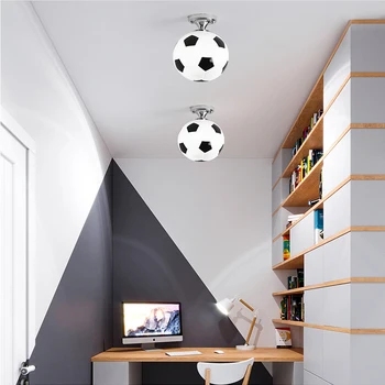 Šiuolaikinių LED Lubų šviestuvas Futbolo Kamuolys Šviesos Rungtynių Berniukams, Uždaras Miegamasis, Vaikų Kambarys Decoratiion