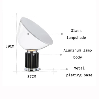 Šiuolaikinių LED Stiklo Radaro stalinės Lempos Postmodernaus Lentelė Šviesos Kambarį Patalpų Apšvietimas, Dekoro Studija Miegamojo, Naktiniai staleliai, Lempa