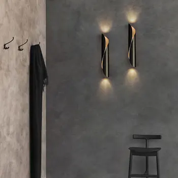Šiuolaikinės Aliuminio vamzdžio sienelės šviesos G9 Šviesos armatūra juoda balta Nordic restoranas kambarį koridoriaus balkono miegamojo sienos lempa