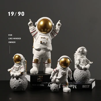 Šiuolaikinės Astronautas Skulptūra Dervos Pav Statuetes Astronautas Abstrakčiai Statula Namų Dekoro Priedai Amatų statulėlės Dekoras