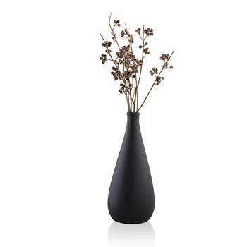 Šiuolaikinės keramikos vaza darbastalio juoda ir balta sausų gėlių konteinerių namų dekoravimo, dovanų vestuvių stalo MJ710
