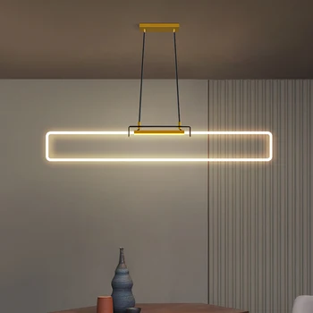Šiuolaikinės paprasta linija labai paprasta ilgai liustra Nordic Light luxury kūrybinis dizainas jausmas modelis kambarys, restoranas, baras žibintas