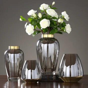 Šiuolaikinės Paprastas Stiklo Vaza Kūrybinių Mados Hydroponics Namų restoranas darbalaukio gėlių vaza, Vazonas Namų Minkšta Apdaila