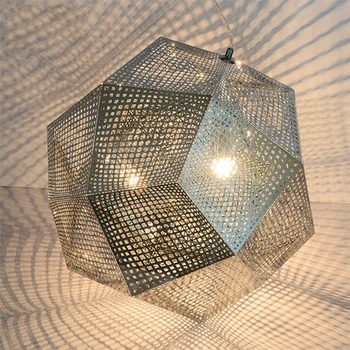 Šiuolaikinės Replika Interneto Etch Geometrijos Aukso Dixon Lauke Plytų Pakabukas Šviesos Žibintai Šešėlių Virtuvė, Valgomasis Namuose Kabo Lempa