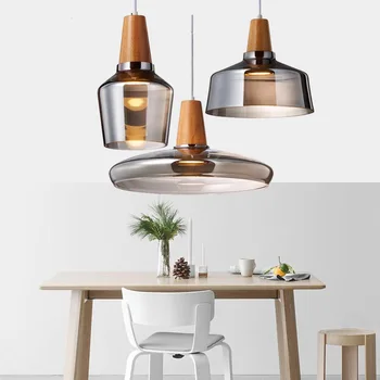 Šiuolaikinės Stiklo Virtuvės Sala Pakabukas Šviesos diodų (LED) lempos Lovos Kabo Lempos, Lubų Šviestuvai Šviestuvai Miegamajame, Gyvenamasis Kambarys