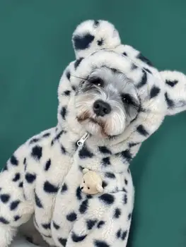 Šunų drabužių rudens ir žiemos tirštėti šiltas pastebėtas pliušinis kailis mažos ir vidutinio dydžio šunų veislės kalytę Teddy katė pet apranga