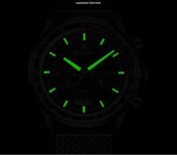 Šveicarija Prekės BINGER Automatinis laikrodis Vyrams, Nerūdijančio Plieno, Rankiniai laikrodžiai Prabanga Mechaninis Laikrodis relogio masculino 2019