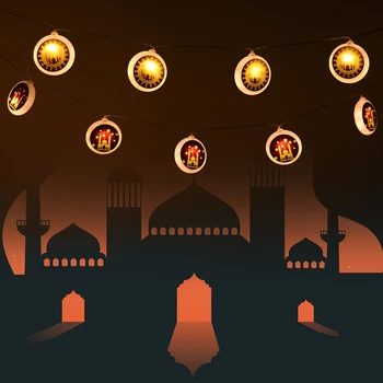 Šviesos Eilutę Ramadanas Eid Mubarakas Dekoracija Namuose Al Adha Ramadanas Kareem Naktį Šviesos Islamo Musulmonų Šalis Tiekia Eid Dekoras