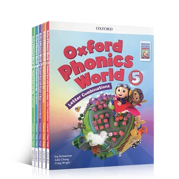 Švietimo Žaislai Vaikams anglų kalbos Mokymo Oksfordo Phonics Pasaulyje, 5 Knygų Skaitymas + 5 Darbaknyges Knygų Vaikams Montessori