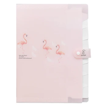 Šviežios Spalvos Flamingo Plečia Failų Aplankas A4 Formato Dokumentas Maišelį 8 Kišenėje Aplanką Dokumentai, Knygos Organizatorius