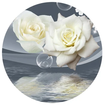 Šviežių Elegantiška Balta Rožė Gėlių Burbulas Foto Tapetai Kambarį Fono Sienos 3D Freskos Eco-Friendly Drėgmei atsparus Freskomis