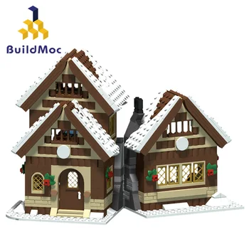 Ūkio Kotedžas Kalėdų Žiemos Namų Statyba Blokai Suderinama Namai Duomenys Plytų Rinkiniai Žaislai Vaikams Brithday Vaikų Dovanų