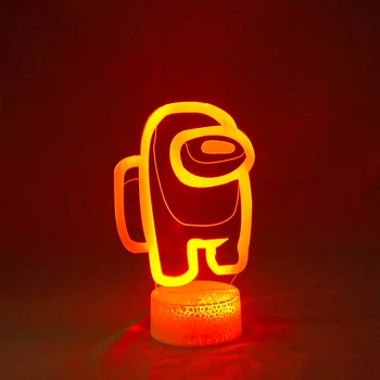 Žaidimas Tarp Mūsų 3D Lempos Dekoro LED Jutiklis Šviesos Atmosferą, Naktiniai Nakties Dovana Spalva Keičiasi Desktop USB Lempa Kavos staliukas