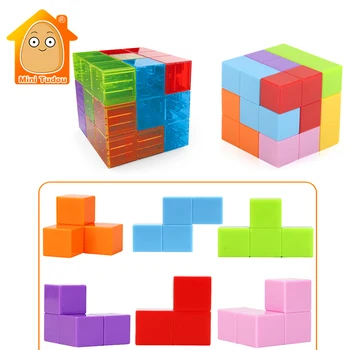 Žaislai Magnetinio Plytelės, Blokai Mini Magnetinio Dizaineris Statybos 3D Puzzle Kubo Švietimo Žaislai Vaikams Mergaitės Berniukai
