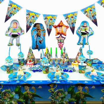 Žaislų Istorija Dizainas Berniukai Gimtadienio Dekoracijas Buzz Lightyear Sumedėjusių Popieriaus Taurės Plokštė Kūdikių Dušas, Vienkartiniai Indai, Reikmenys