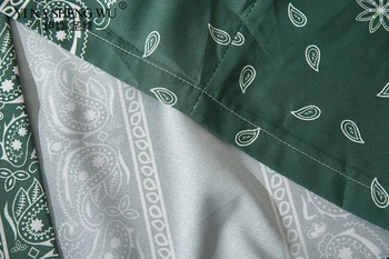 Žalia Anakardžių Gėlių Spausdinti Kimono Vyrai Moterys Japonų Stiliaus Tradicinis Megztinis Yukata Streetwear Haori Paplūdimio Drabužiai Marškinėliai, Kailio