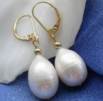 Žavinga 10-11mm AAA Gėlavandenių baltos spalvos natūralių perlų auskarai