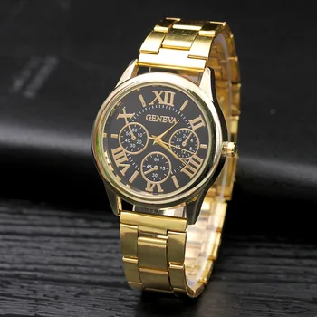 ŽENEVOS Prekės Klasikiniai Laikrodžiai Vyrams 3 Akis Fashion Gold Verslo Vyrų Wrisrtatch Plieno Badn Kvarco Aukso laikrodis Laikrodis reloj hombre