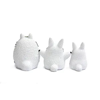 Žiemos Sniego Totoro Miniatiūriniai Pasakų Sodo Namų, Namų Apdailos Mini Amatų Micro Kraštovaizdžio Dekoro Priedai 