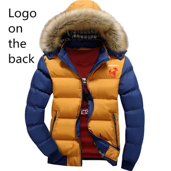 Žiemos vilna paminkštintas šiltas jacket Mens Hoodies Abarth Automobilių Logotipas Spausdinti Atsitiktinis aukštos kokybės Medvilnės atsitiktinis Mens Kailio Striukė