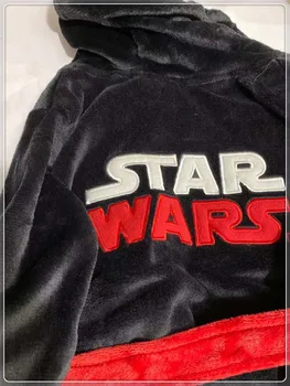 Žvaigždučių Karas Berniukai Chalatas Darth Vader Anakin Skywalker Koralų Vilnos Vaikai Pižama Rudenį, Žiemą Šilta Vaikai Sleepwear Vonios chalatai