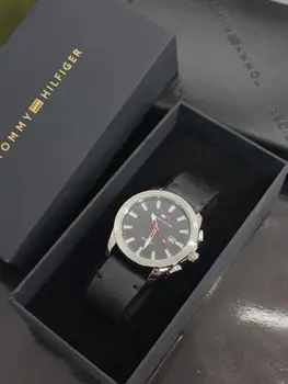 Мужской подарочный набор - часы стальные в фирменной коробке и портмоне
